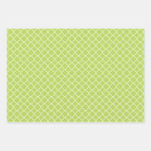 Green Quatrefoil, Latticework, Marokkaanse Trellis Inpakpapier Vel (Voorkant)