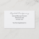 Green Quatrefoil Modern Appointment Business Card Afsprakenkaartje (Achterkant)