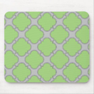 Green Quatrefoil Muismat