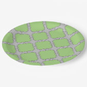 Green Quatrefoil Papieren Bordje (Gekanteld)