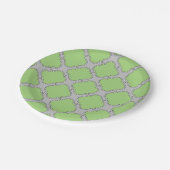 Green Quatrefoil Papieren Bordje (Gekanteld)