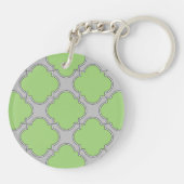 Green Quatrefoil Sleutelhanger (Achterkant)