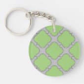 Green Quatrefoil Sleutelhanger (Voorkant)