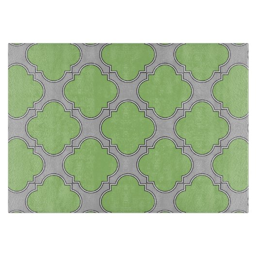 Green Quatrefoil Snijplank (Voorkant)