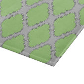 Green Quatrefoil Snijplank (Hoek)