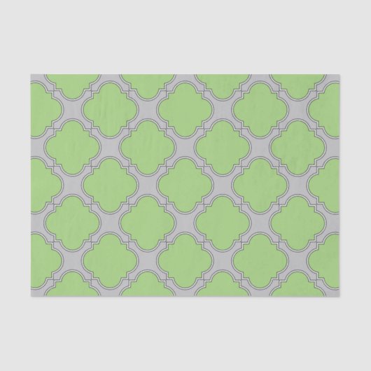 Green Quatrefoil Tissuepapier (Voorkant)