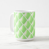 Green Quilted Diamond Pattern Koffiemok (Voorkant links)