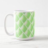 Green Quilted Diamond Pattern Koffiemok (Links)