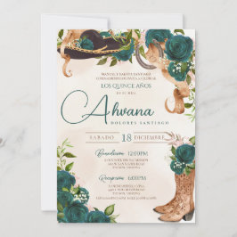 Green Quinceanera Rozen  Charro Western Kaart