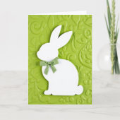 Green Rabbit Spring Time Card Kaart (Voorkant)