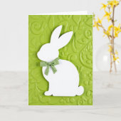 Green Rabbit Spring Time Card Kaart (Gele Bloem)