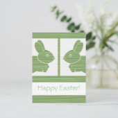 Green Rabbits Easter Briefkaart (Staand voorkant)