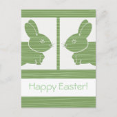 Green Rabbits Easter Briefkaart (Voorkant)