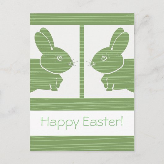 Green Rabbits Easter Briefkaart (Voorkant)
