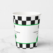 Green Race Car | Kinderen van Birthday Papieren Bekers (Rechts)