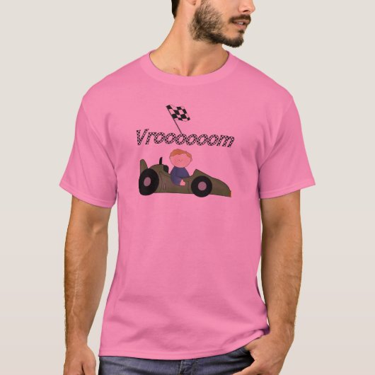 Green Race Car Vroom Tshirts en cadeaus (Voorkant)