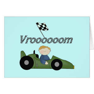 Green Race Car Vroom Tshirts en cadeaus
