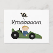 Green Race Car Vroom Tshirts en cadeaus Briefkaart (Voorkant)