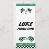 Green Race Invitation Kaart (Achterkant)