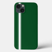 Green Racing Stripe Case-Mate iPhone Case (Achterkant)