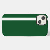 Green Racing Stripe iPhone Hoesje (Achterkant horizontaal)