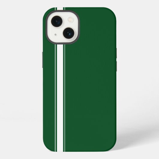 Green Racing Stripe iPhone Hoesje (Achterkant)