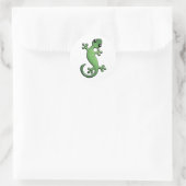 Green Rain Gecko Ronde Sticker (Tas)