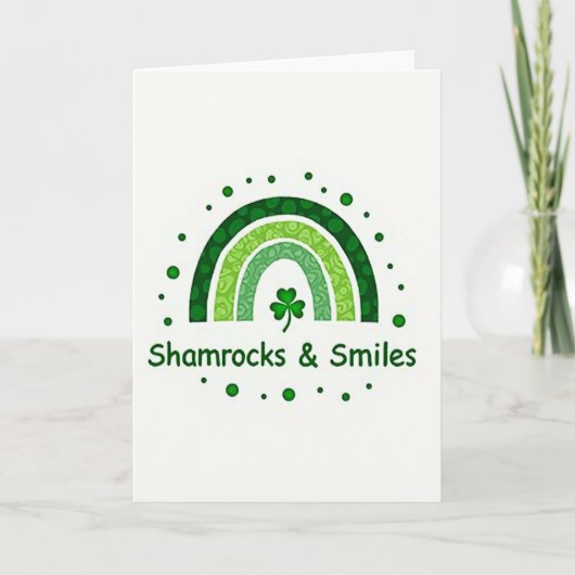 Green Rainbow Dots Pattern Card Kaart (Voorkant)