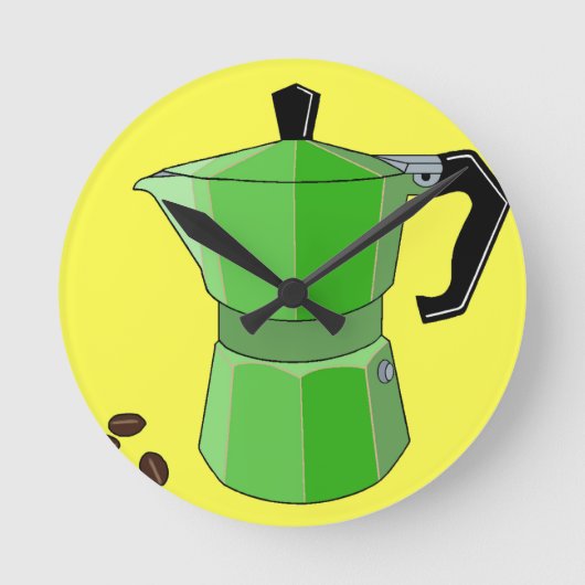 Green Rainbow Espresso Ronde Klok (Voorkant)