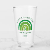 Green Rainbow Irish Shamrock Happy St Patricks Day Glas (Voorkant)