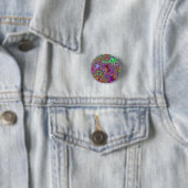 Green Rainbow Melt Ronde Button 3,2 Cm (In situ)