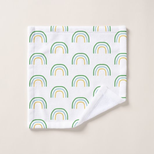 Green Rainbow Painting Irish Pattern Towel set Bad Handdoek (Wasdoekje)