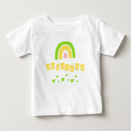 Green Rainbow Princess Stars Baby Girl T-Shirt