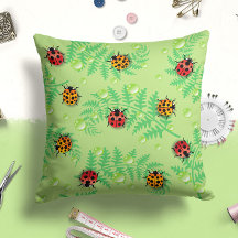 Green Raindrop Ladybug Insect | Sierkussen voor in