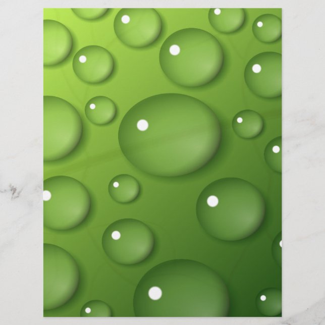 Green Raindrop Pattern (Voorkant)
