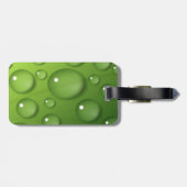 Green Raindrop Pattern Bagagelabel (Achterkant horizontaal)