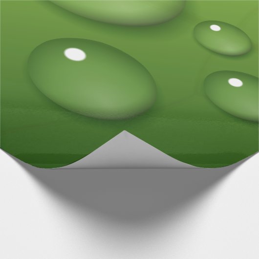 Green Raindrop Pattern Cadeaupapier (Hoek)