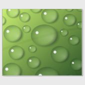 Green Raindrop Pattern Cadeaupapier (Vlak)