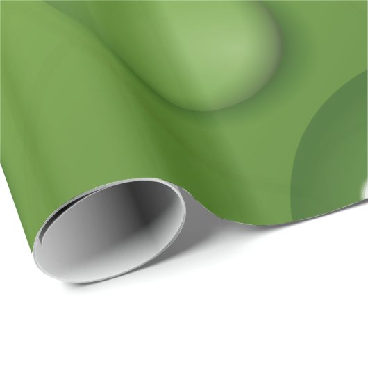 Green Raindrop Pattern Cadeaupapier (Rol Hoek)