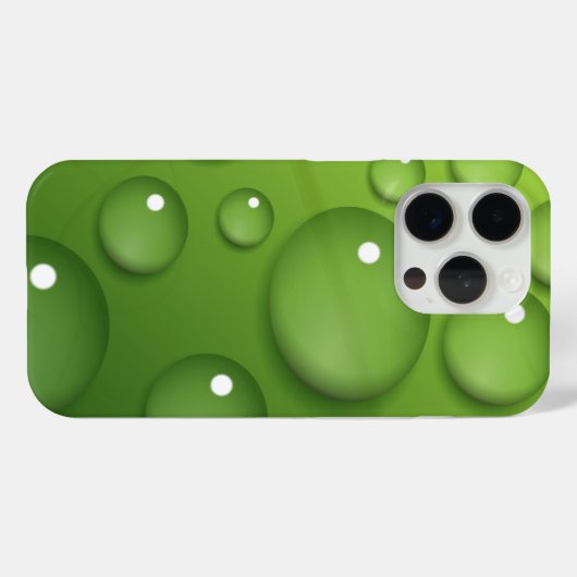 Green Raindrop Pattern Case-Mate iPhone Case (Achterkant (horizontaal))