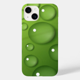 Green Raindrop Pattern Case-Mate iPhone 14 Hoesje