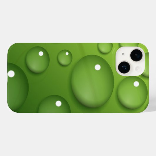 Green Raindrop Pattern Case-Mate iPhone Case (Achterkant (horizontaal))