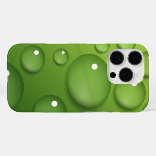 Green Raindrop Pattern Case-Mate iPhone Case (Achterkant (horizontaal))