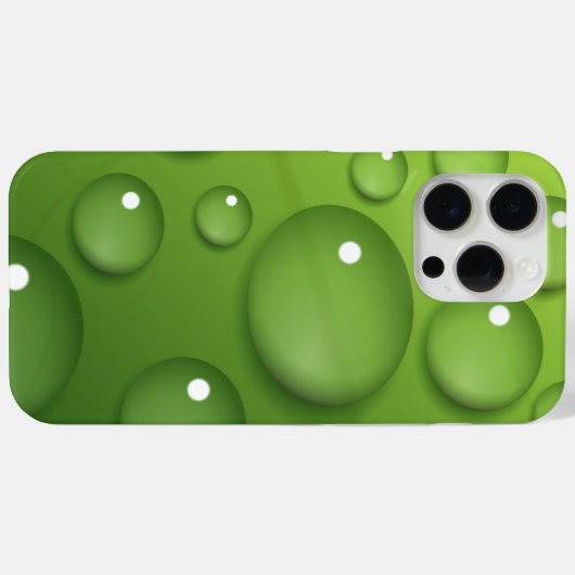 Green Raindrop Pattern Case-Mate iPhone Case (Achterkant (horizontaal))