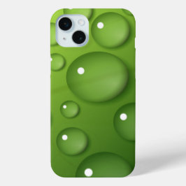 Green Raindrop Pattern iPhone 15 Mini Hoesje