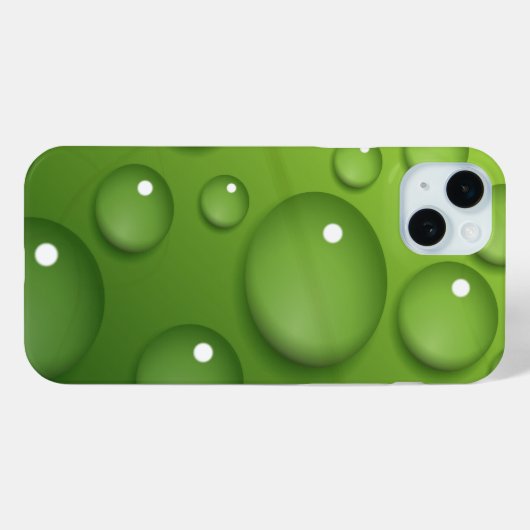Green Raindrop Pattern Case-Mate iPhone Case (Achterkant (horizontaal))