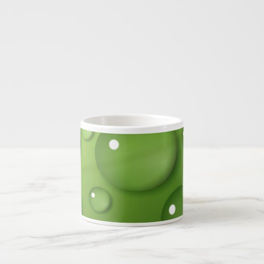 Green Raindrop Pattern Espresso Kop (Voorkant)