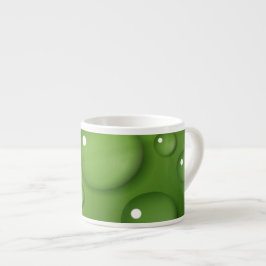 Green Raindrop Pattern Espresso Kop