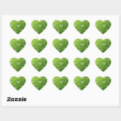 Green Raindrop Pattern Hart Sticker (Vel)
