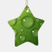 Green Raindrop Pattern Keramisch Ornament (Rechts)